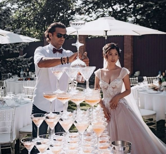 Пирамида из шампанского 286 бокалов (11 ярусов) рис 4