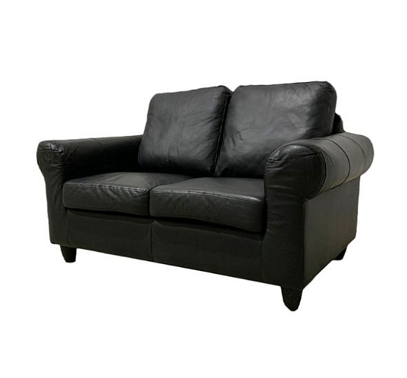 Диван черный из экокожи 150 см рис 3