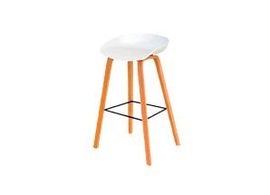Стул барный Wood White