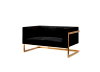 Диван Andrian Black & Gold