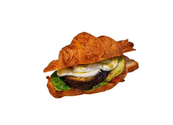 Круассан с овощами гриль и соусом песто