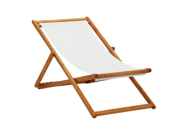 Белый шезлонг