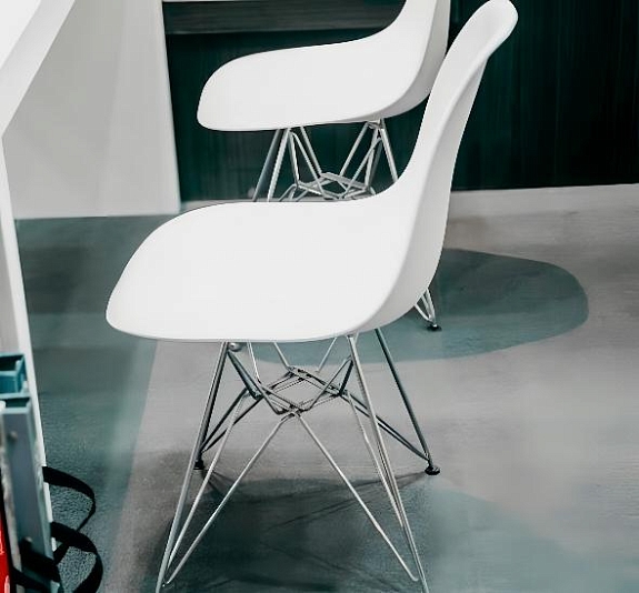 Стул Eames металл белый рис 3
