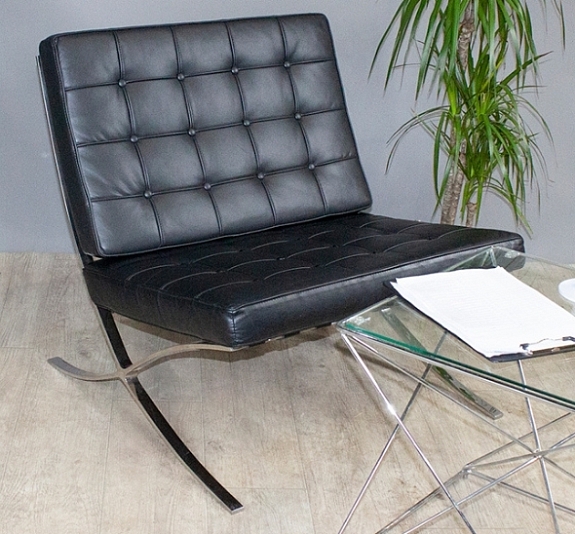 Кресло Barcelona Черное рис 3