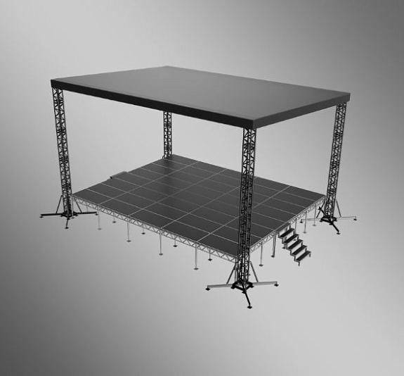 картинка Сцена односкатная 8x10 Черная от компании Рент-Бери