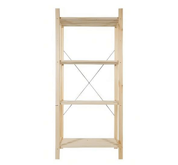 Деревянный стеллаж-стойка рис 2