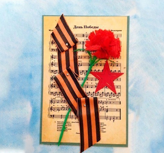 Мастер-класс "Открытки 9 мая" рис 5