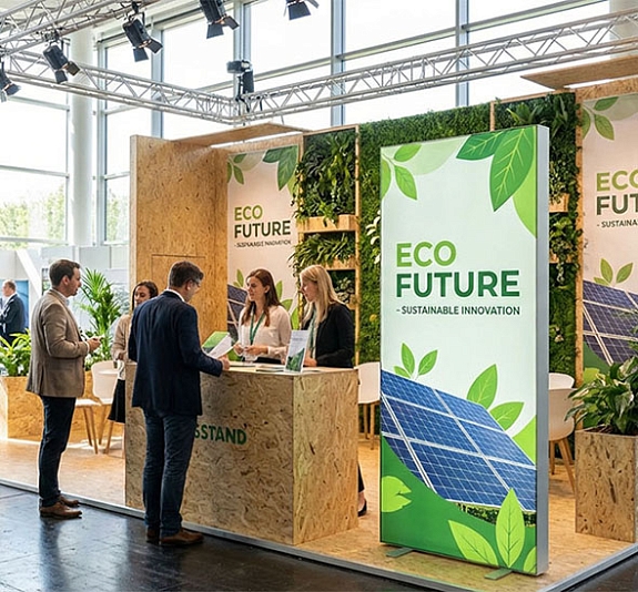 Автоматический тканевый стенд Light Up с двусторонней печатью рис 1