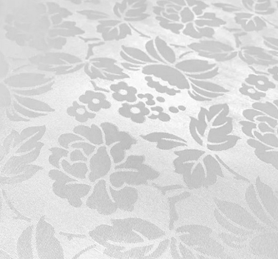 Скатерть прямоугольная белая «Жаккард» рис 2