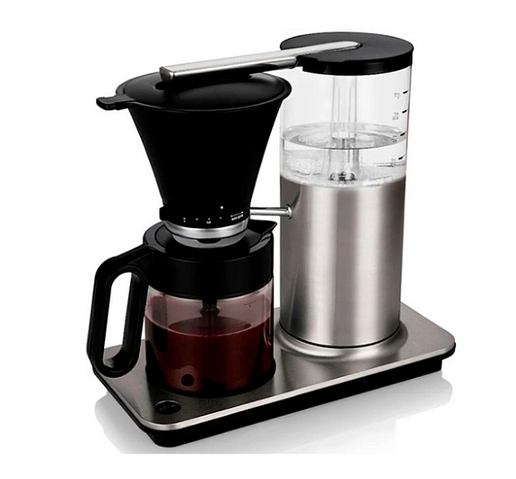Капельная кофеварка 1,55 кВт серебряная рис 1