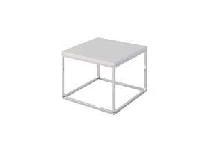 Стол журнальный Лаконичность с белой столешницей
