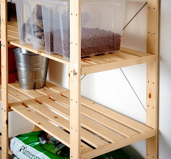 Деревянный стеллаж-стойка рис 4