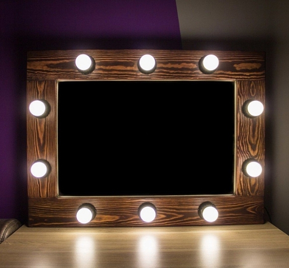 Зеркало Тёмное дерево рис 3