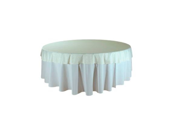 картинка Наперон для круглого стола бежевый «Жаккард» 2,2м от компании Рент-Бери