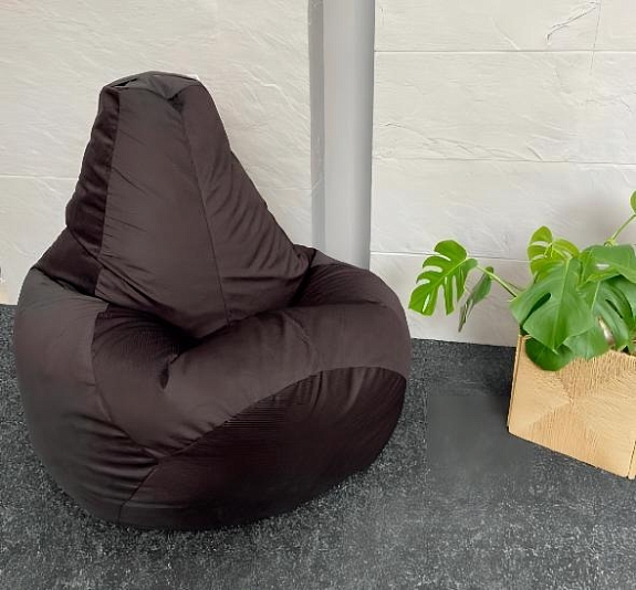 картинка Пуф кресло-мешок черный от компании Рент-Бери