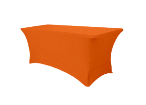 Стрейч скатерть для прямоугольного стола оранжевая