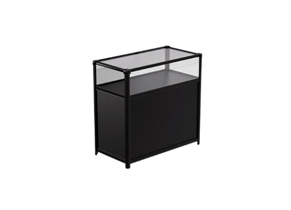 Витрина низкая прямоугольная черная