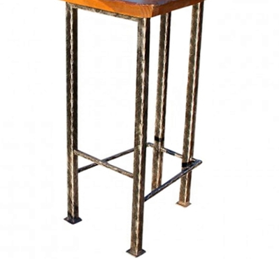 Стул барный старинный уличный деревянный рис 2