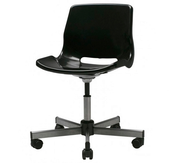 Стул пластиковый Snille чёрный рис 3