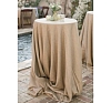 Скатерть круглая бежевая для коктейльного стола рис 5