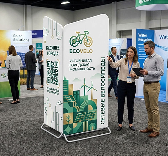 Мобильный стенд City без печати рис 1