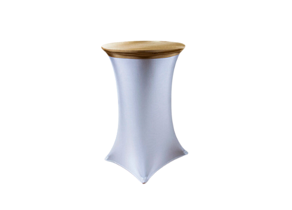 Стрейч наперон «Шапочка» для коктейльного стола золотой