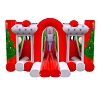картинка Батут с горкой "Новогодняя сказка" от компании Рент-Бери