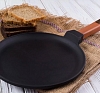 Сковорода чугунная блинная D24 см рис 3