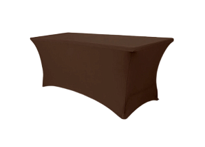 Стрейч скатерть для прямоугольного стола коричневая