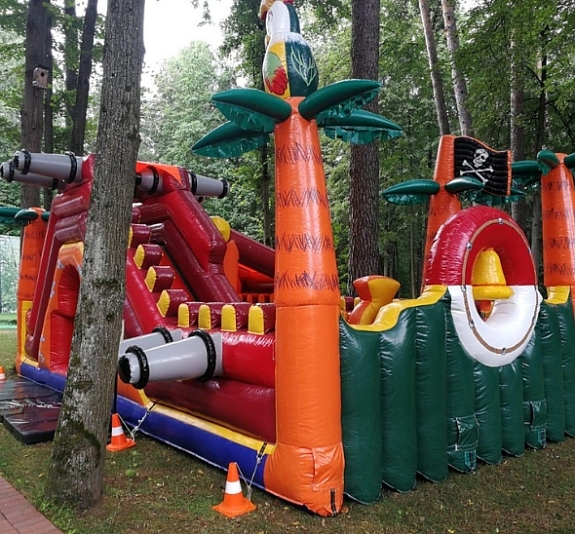Батут с горкой "Пиратский остров" рис 5