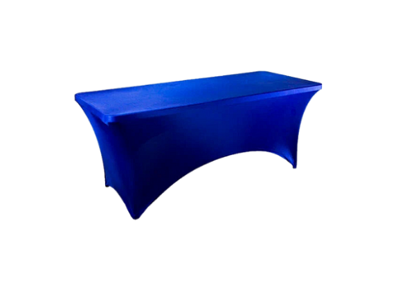Стрейч скатерть для прямоугольного стола синяя