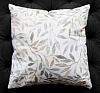 Декоративная подушка с зелёными листьями рис 4