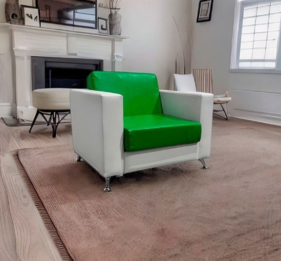 Кресло Cube зелено-белое рис 3