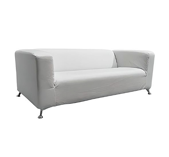 Диван Клиппан тканевый белый рис 2