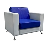 Кресло Cube сине-белое рис 1