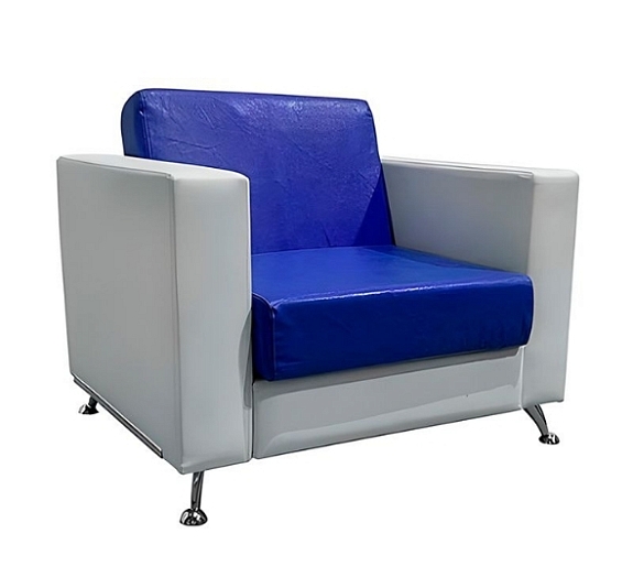 Кресло Cube сине-белое рис 1