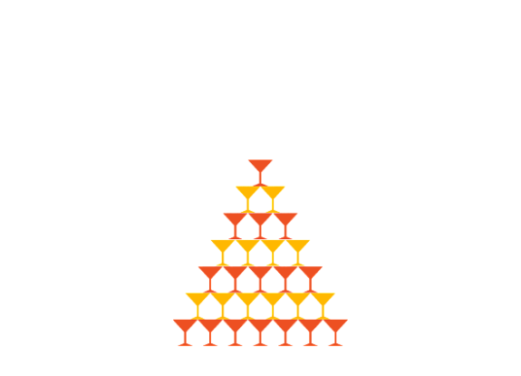 картинка Пирамида из коктейлей 84 бокала (7 ярусов) от компании Рент-Бери