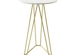 Стол фуршетный Rinfresco D-70 White and Gold с кромкой
