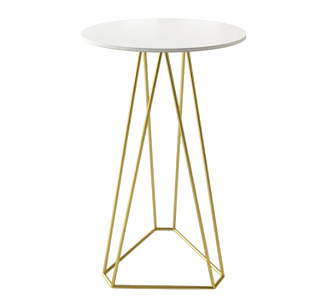 Стол фуршетный Rinfresco D-70 White and Gold с кромкой