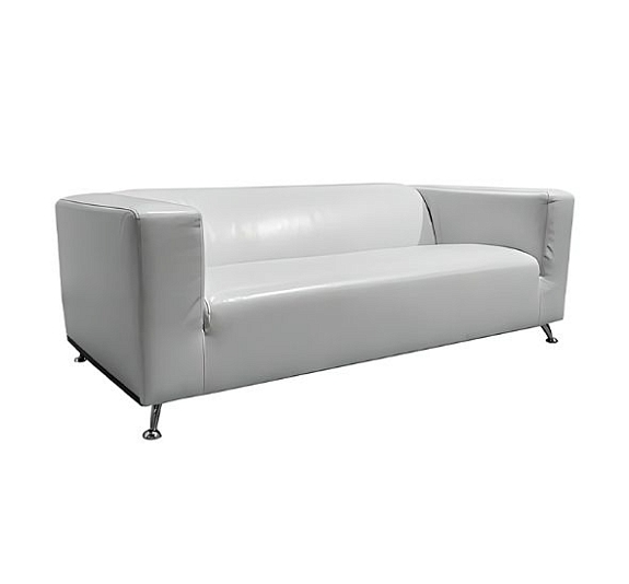 Диван Клиппан кожаный белый рис 2