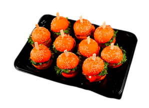 Мини бургер с котлетой из свинины