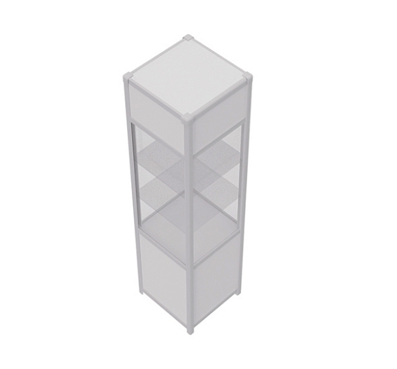 Витрина высокая белая рис 1