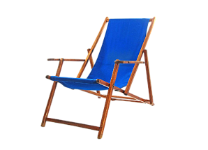 Синий шезлонг