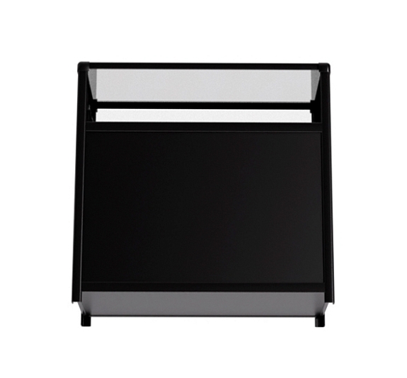 Витрина низкая прямоугольная черная рис 4