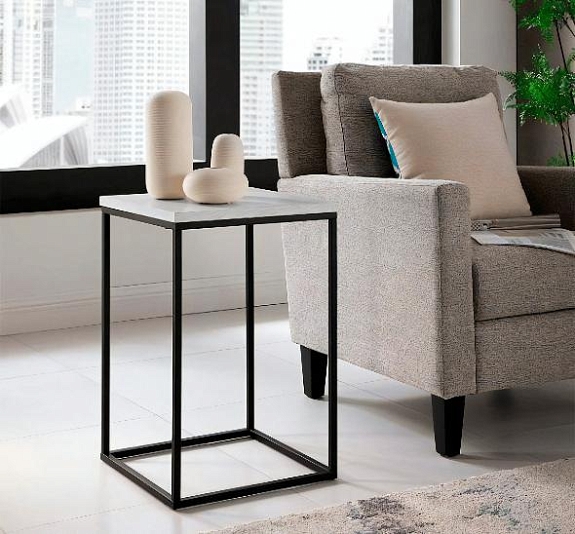 картинка Стол высокий Cube Loft White от компании Рент-Бери