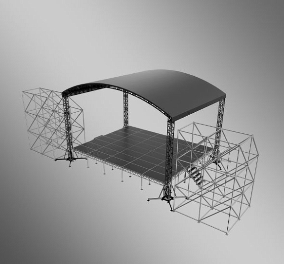 картинка Сцена арочная 8x10 Черная от компании Рент-Бери
