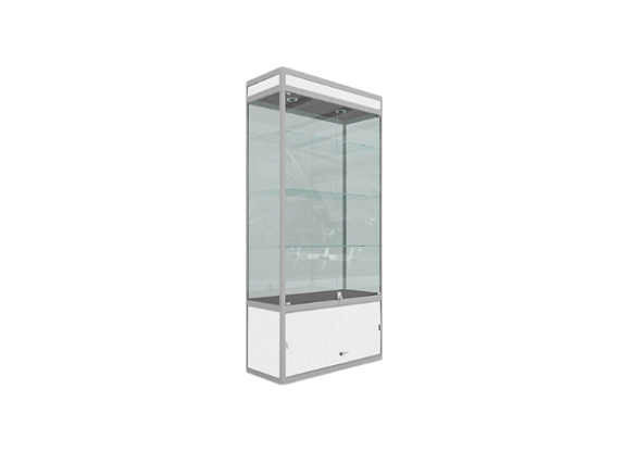 Выставочная витрина белая