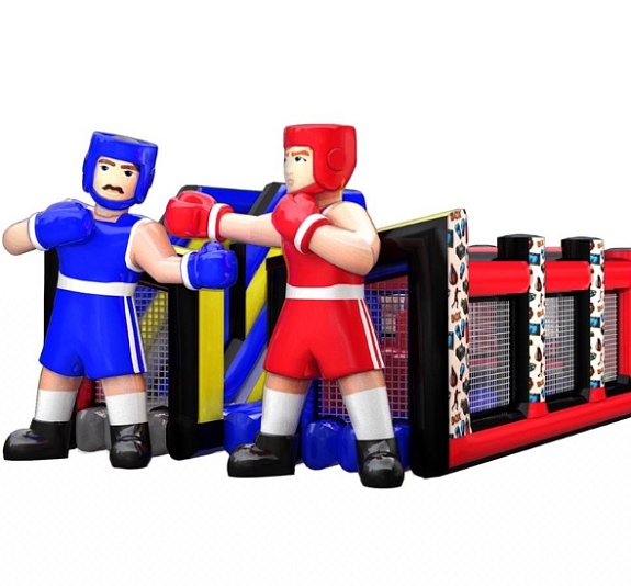 Батут с горкой "Боксёры" рис 3