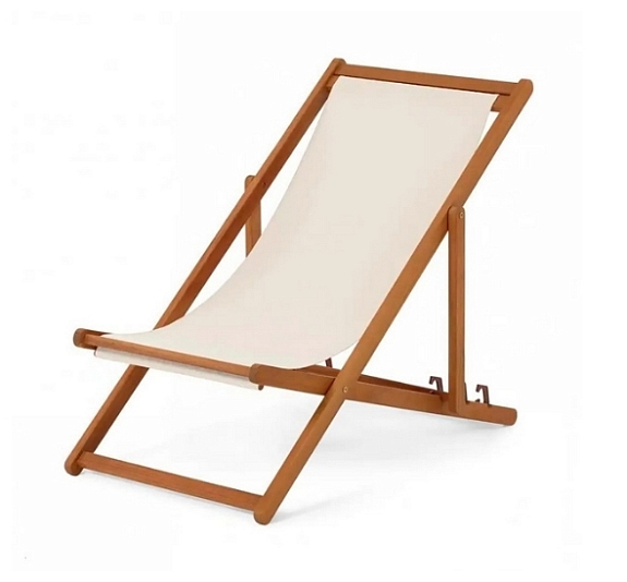 Бежевый шезлонг рис 1