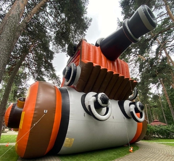 картинка Надувная горка «Пушка» от компании Рент-Бери